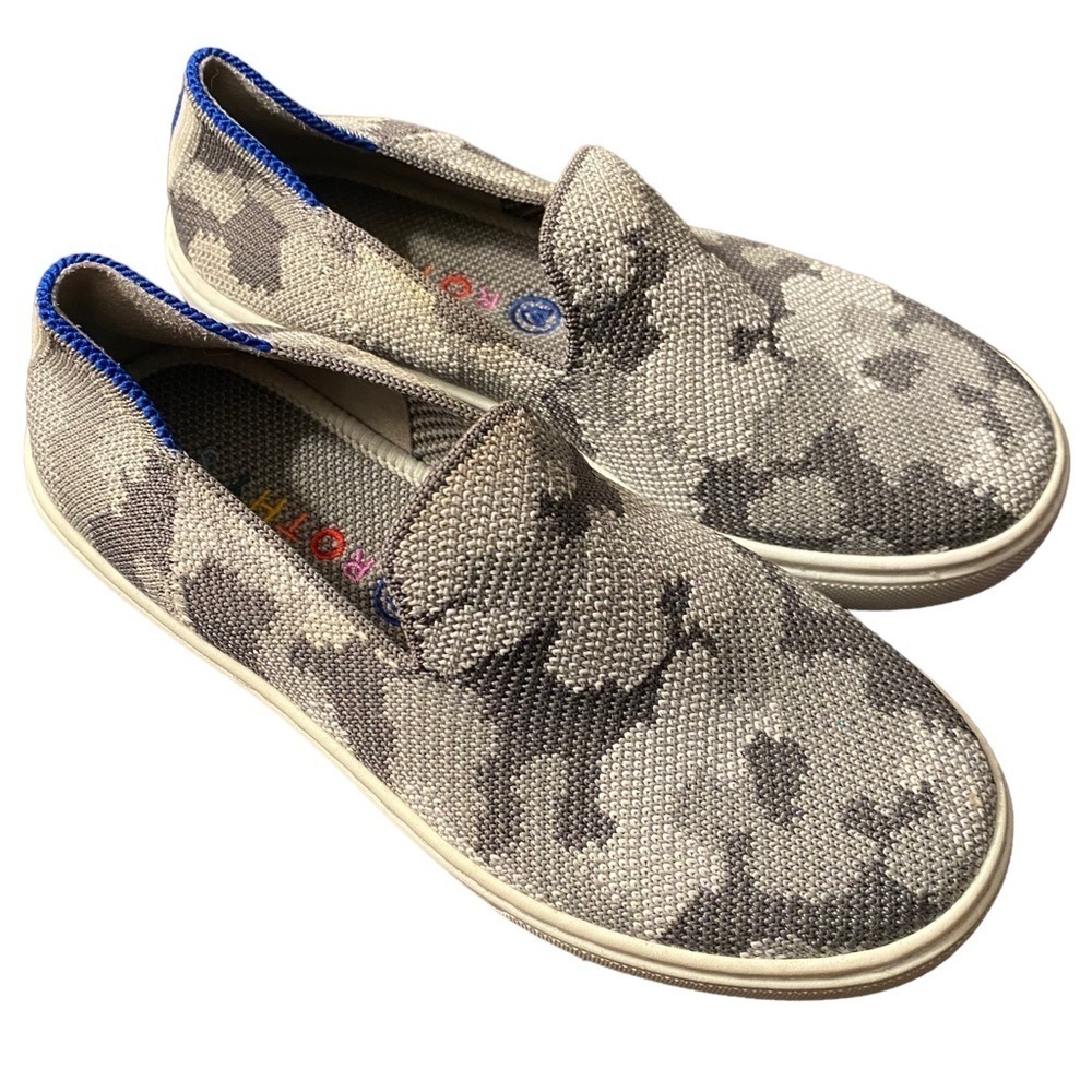Kids’ Rothy’s gray camo slip on sneakers